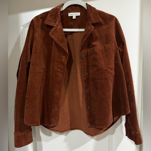 Banana Republic Jackets & Blazers - Banana Republic Brown Corduroy Cropped Shirt